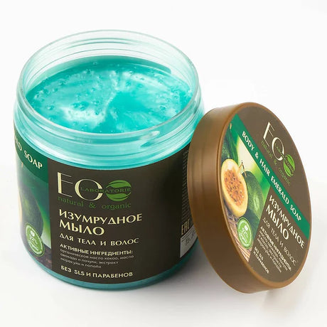 EO-Laboratorie-Organic-emerald-soap-for-body-and-hair-freshness-shine-opened
