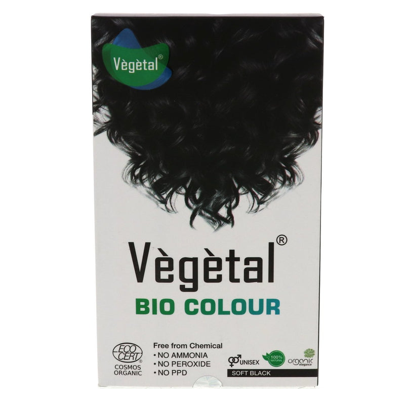 Vegetal Semi Permanent Bio Hair Colour - Soft Black, 100g