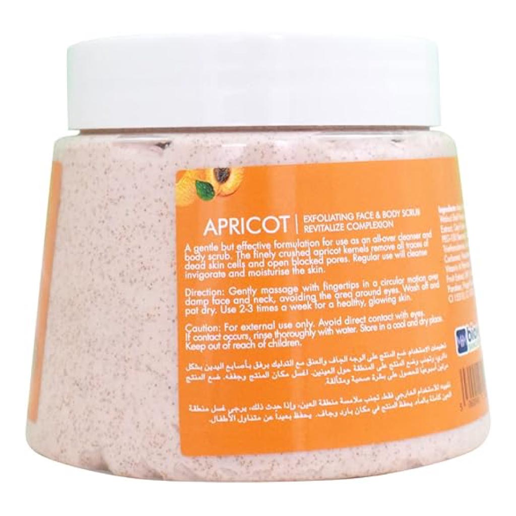 Bio Skincare Apricot & Peach Facial Scrub, 500ml (2 pcs)