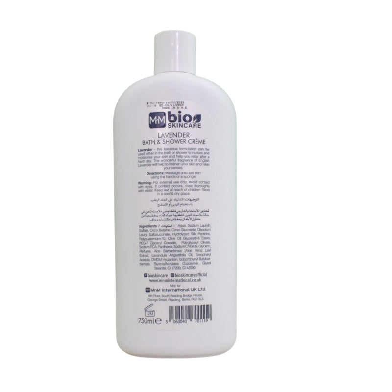 Bio Skincare Shower Creme - Lavender, 750ml (3 pcs)