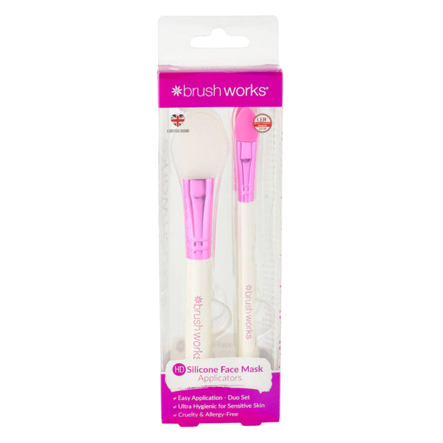 Brushworks HD Silicone Face Mask Applicators - 2 Pack