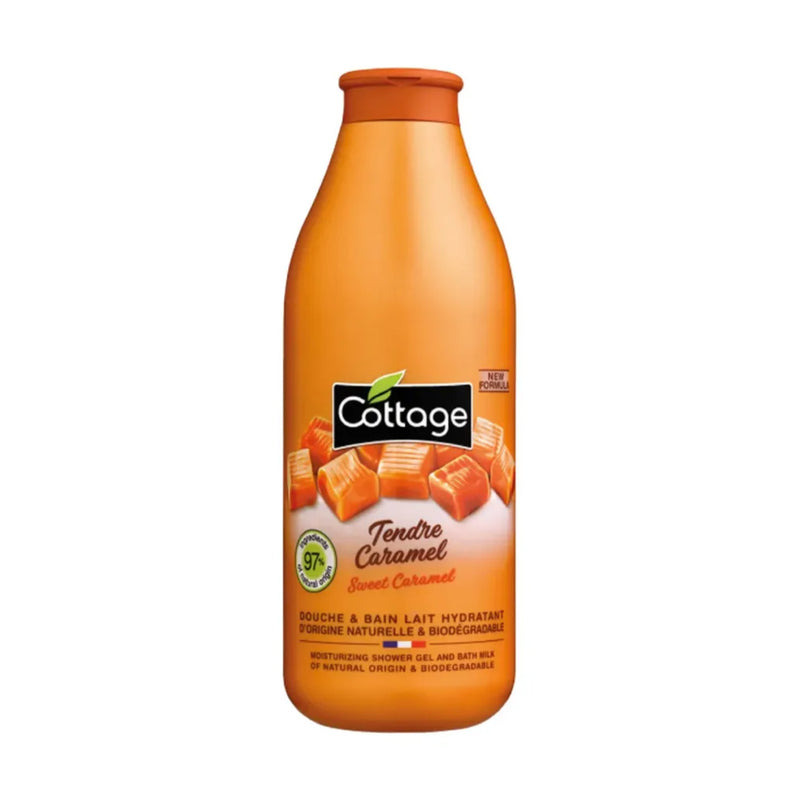 Cottage Moisturizing Shower Gel & Bath Milk - Sweet Caramel 750ml (3 pcs)