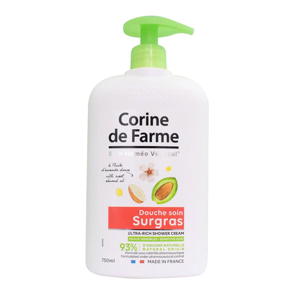 Corine De Farme Shower cream Ultra-Rich Sweet Almond Oil, 750 ml (2 pack)