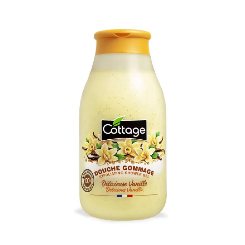 Cottage Exfoliating Shower Gel - Delicious Vanilla 270ml (4 pcs)