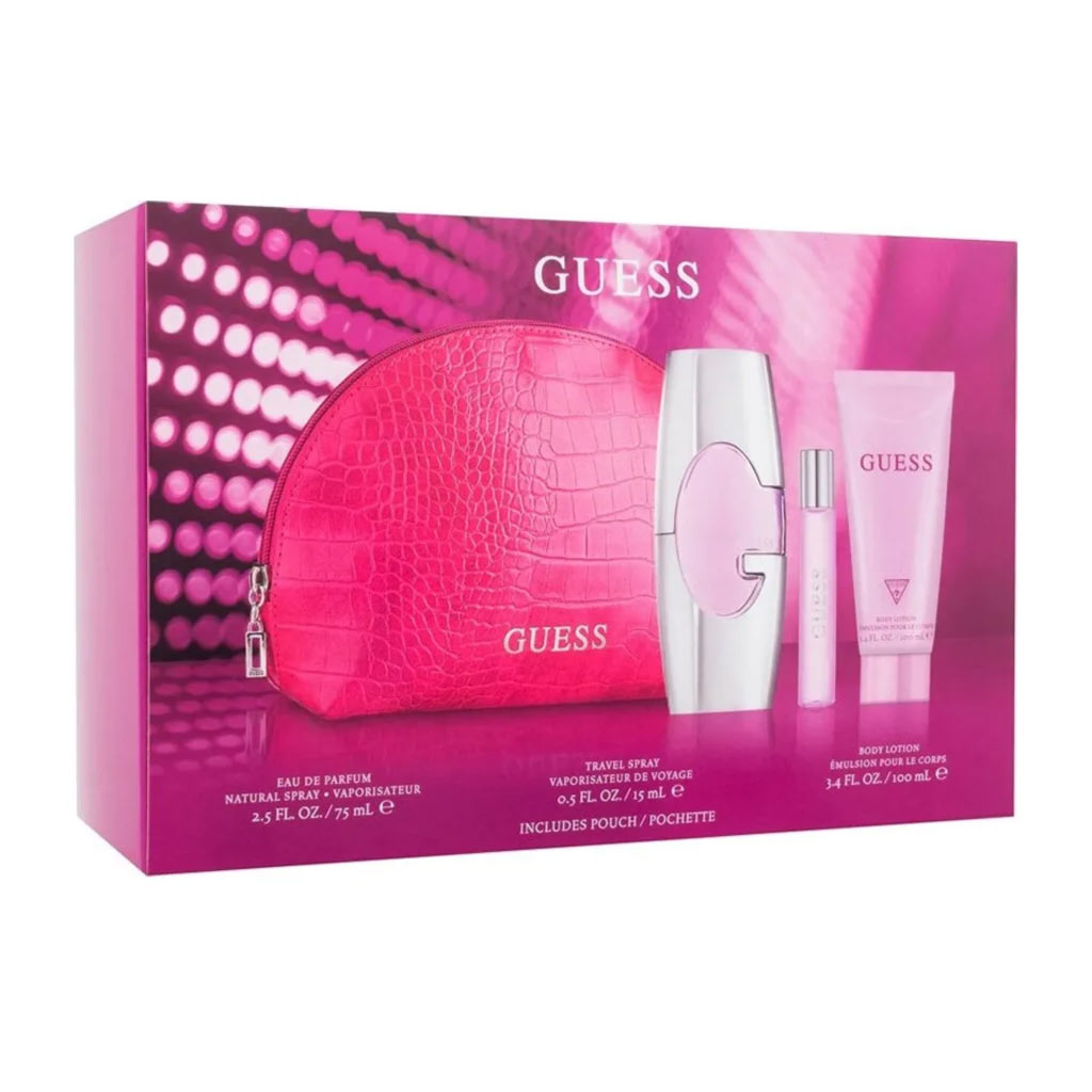 Guess Pink for Women EDP 75ml + EDP 15ml + BL100ml + Pouch