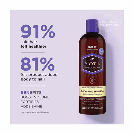 Hask Biotin Boost Thickening Shampoo 355ml (2 pcs)