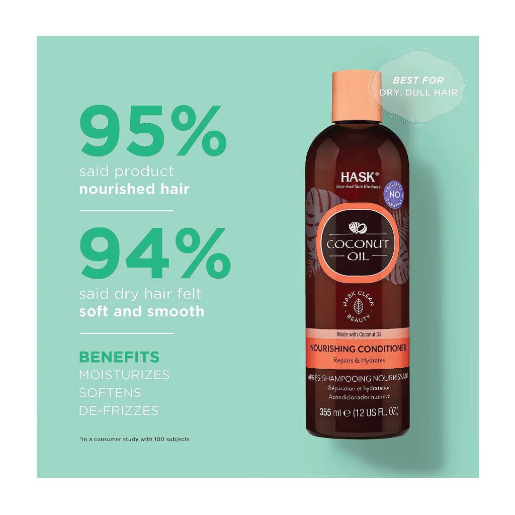 Hask Coconut Oil Nourishing Conditioner 355ml (2 pcs)