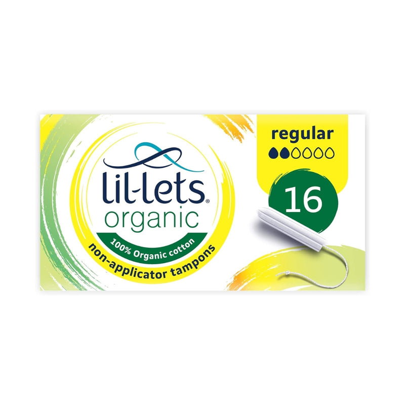 Lil-lets Organic Non- Applicator Tampons Regular 16's (2 pcs)