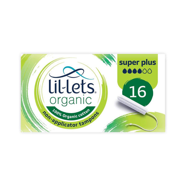 Lil-lets Organic Non- Applicator Tampons Super Plus 16's (2 pcs)