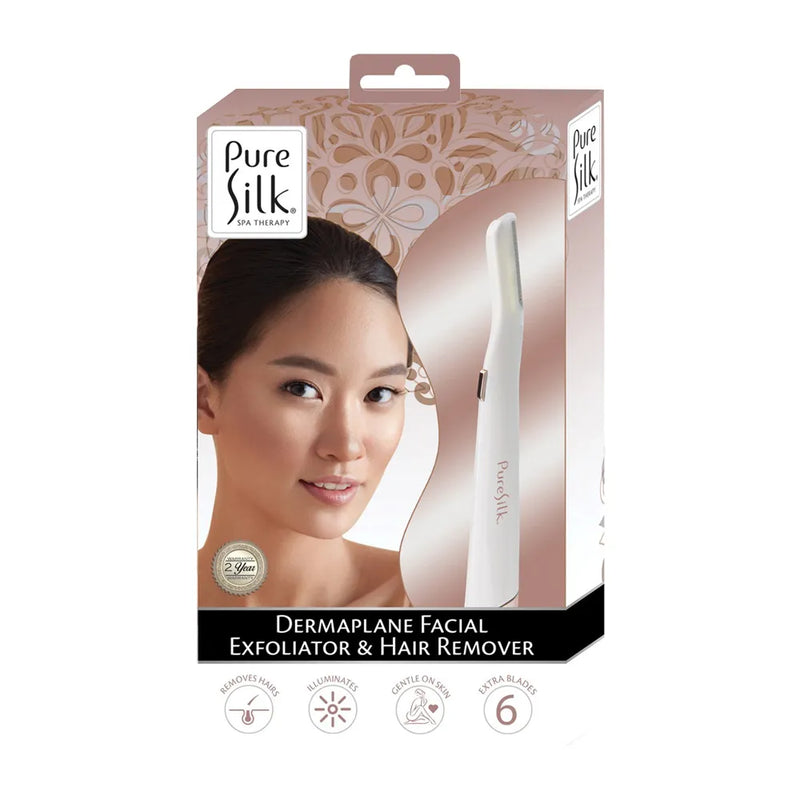 Pure Silk Dermaplane Facial Exfoliator & Hair Remover (2 pcs)