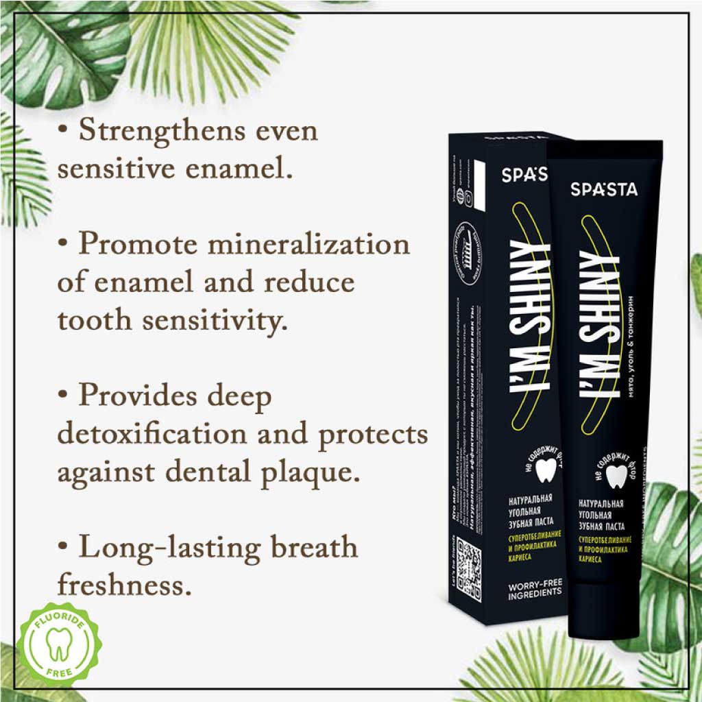 Spasta Natural Charcoal ToothpasteI - Super Whitening And Decay Prevention, 90ml