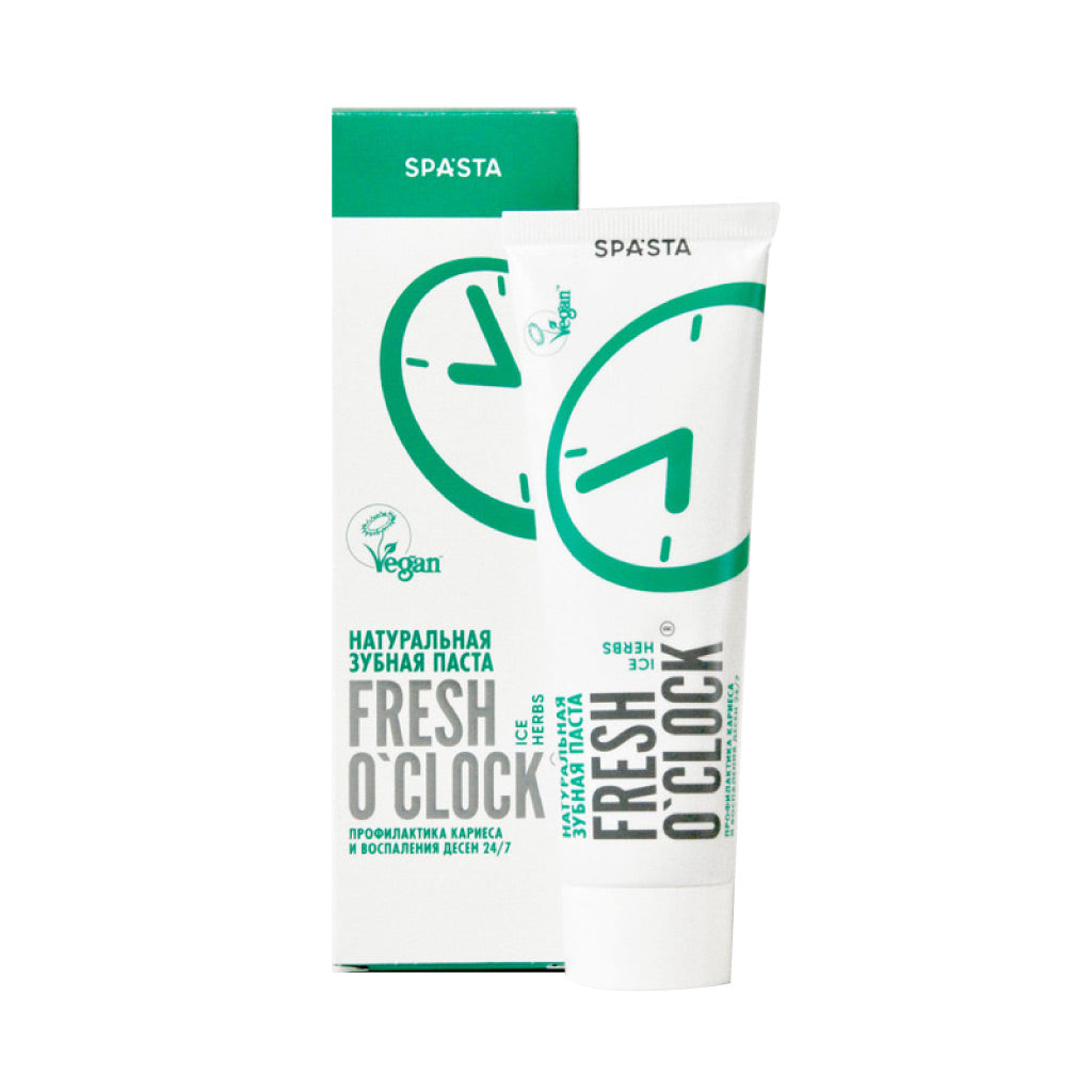 Spasta Fresh O'clock Natural Toothpaste for Caries Prevention & Gum Healing, 90ml