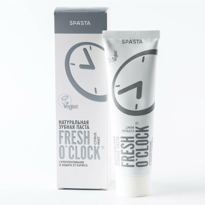 Spasta Fresh O'Clock Natural Toothpaste - Super Whitening, 90ml