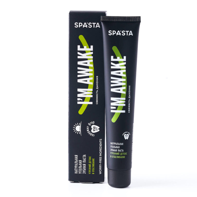 Spasta Natural Charcoal Toothpaste - Morning Detox And Whitening, 90 ml