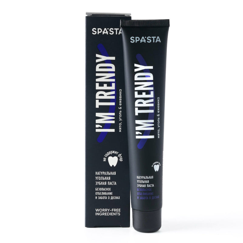 Spasta Natural Charcoal Toothpaste - Gentle Whitening & Gum Care, 90ml