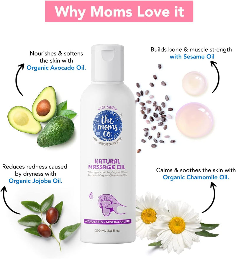 The Moms Co Natural Massage Oil 200ml (2 pcs)