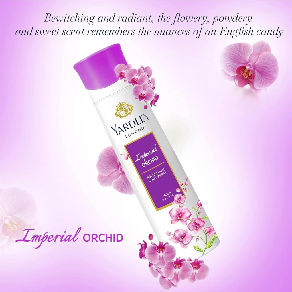 Yardley Body Spray Imperial Orchid 150ml (3 pcs)