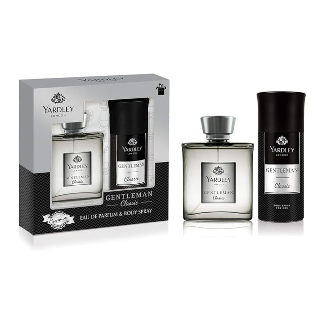 Yardley Gentleman Classic 100ml Edt + Bodyspray 150ml Free