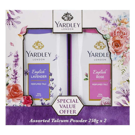 Yardley London Talc Asstd. 250g x 2 Dual Pack