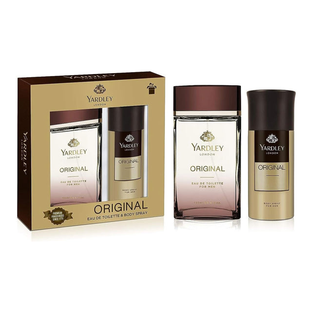 Yardley Original 100ml Edt + And Body Spray 150ml Gift Pack