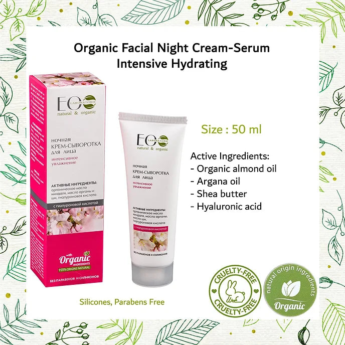 EO Laboratorie Organic facial night cream-serum intensive hydrating