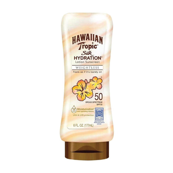 Hawaiian-Tropic-Silk-Hydration-Weightless-Lotion-SPF50-White-177ml