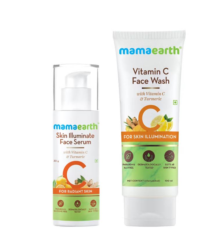 Mamaearth-Vitamin-C-Radiance-Combo---Vitamin-C-Face-Wash-100ml-_-Skin-Illuminate-Face-Serum-30g
