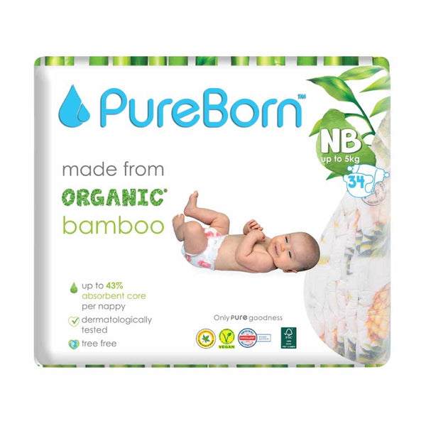 Pureborn---Newborn-Single-Nappies-0-5kg---34pcs---Pineapple-4