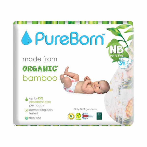 Pureborn---Newborn-Single-Nappies-0-5kg---34pcs---Tropic-2