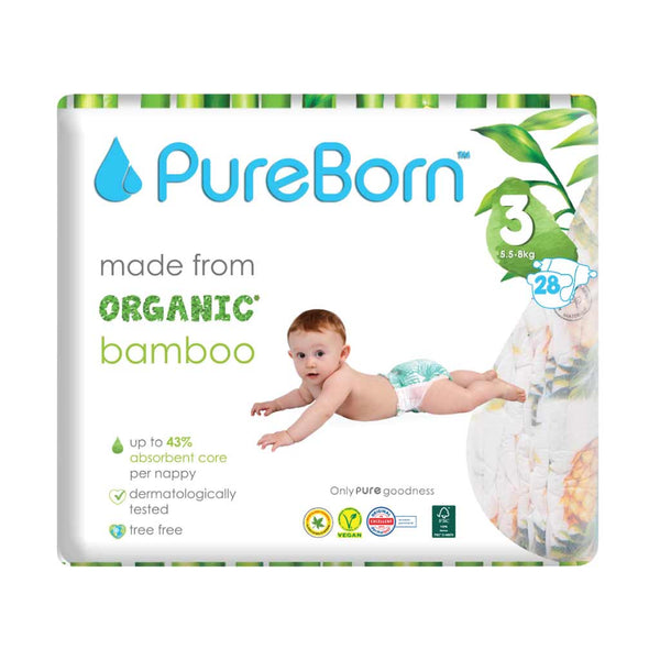 Pureborn---Single-Pack-Nappies-5.5-8kg-Size-3---28pcs---Tropic-1