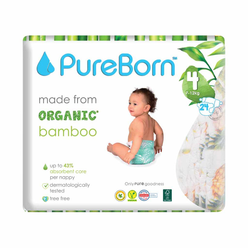 Pureborn---Single-Pack-Nappies-7-12kg-Size-4---24pcs---Daisy-2