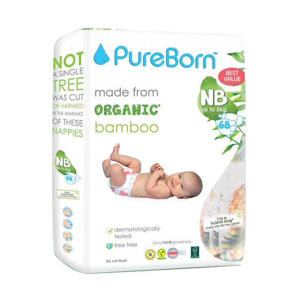 Pureborn-Newborn-Value-Pack-Nappies-0-5kg-68pcs-Daisy-1