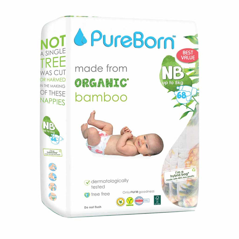 Pureborn-Newborn-Value-Pack-Nappies-0-5kg-68pcs-Pineapple-2