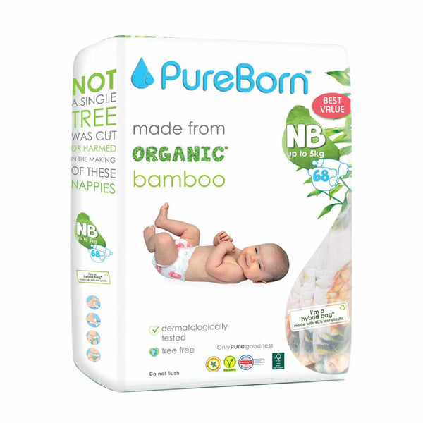 Pureborn-Newborn-Value-Pack-Nappies-0-5kg-68pcs-Tropic-2