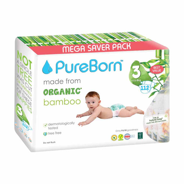 Pureborn-Value-Pack-Nappies-5.5-8kg-Size-3-12pcs-Pineapple-1