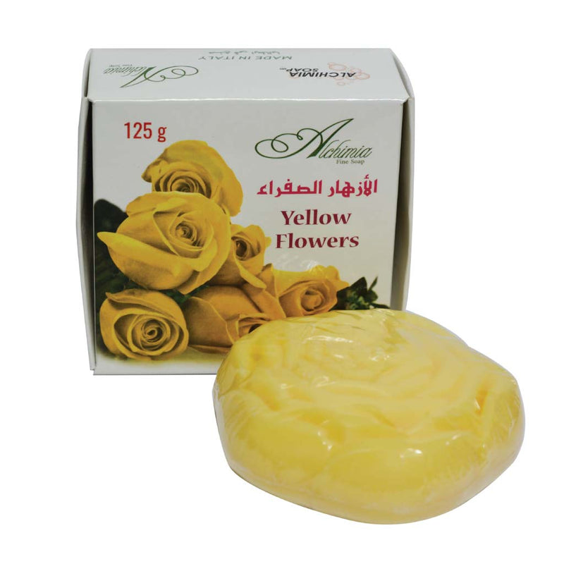 alchimia-rose-soap-yellow-flowers
