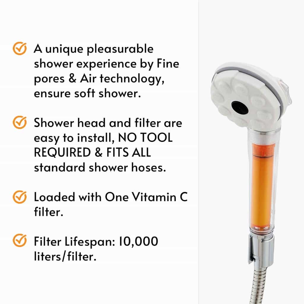 vitapure bubble vitamin c showerhead filter
