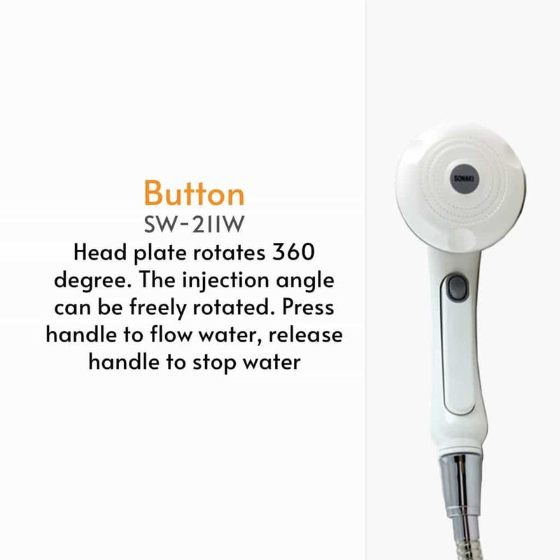 vitapure button water saving showerhead