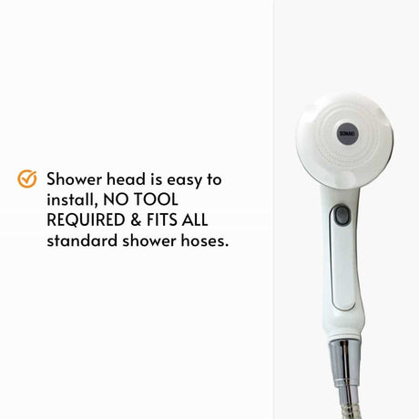 vitapure button water saving showerhead