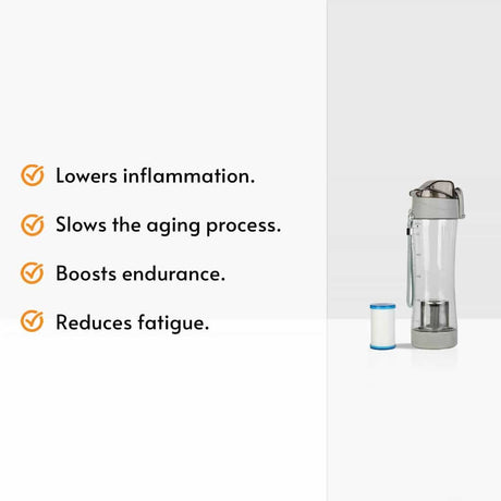 vitapure hydrogen water bottle gray hydrogen series