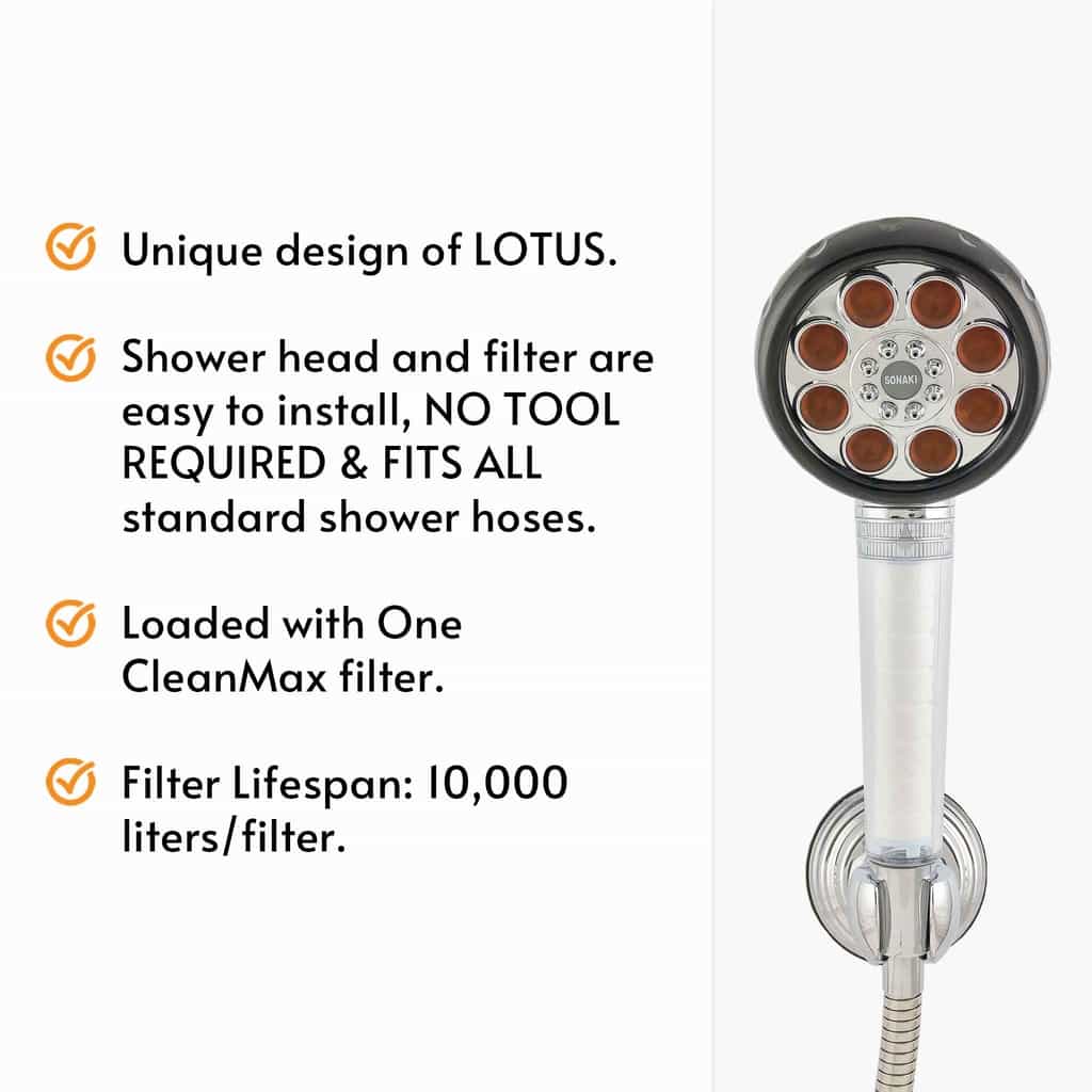 vitapure lotus cleanmax showerhead filter