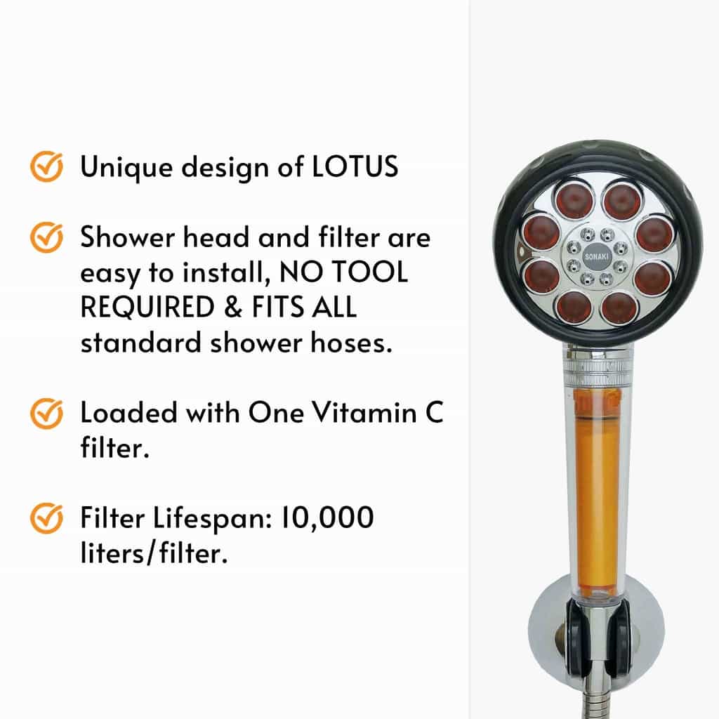 vitapure lotus vitamin c showerhead filter