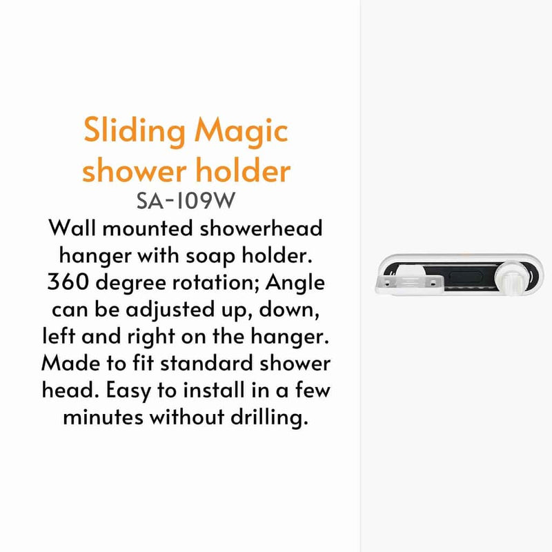vitapure sliding magic shower holder accessories