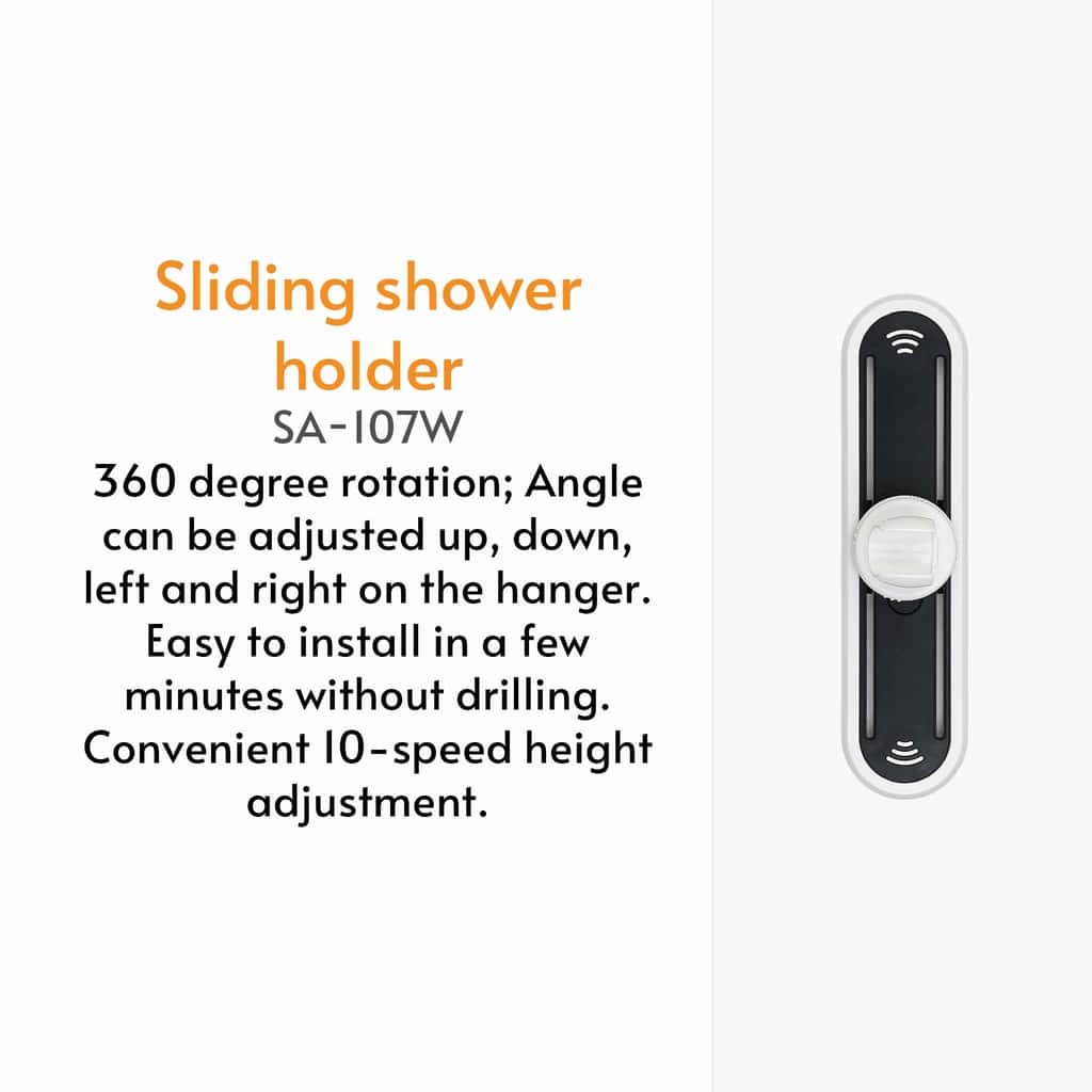 vitapure sliding shower holder accessories